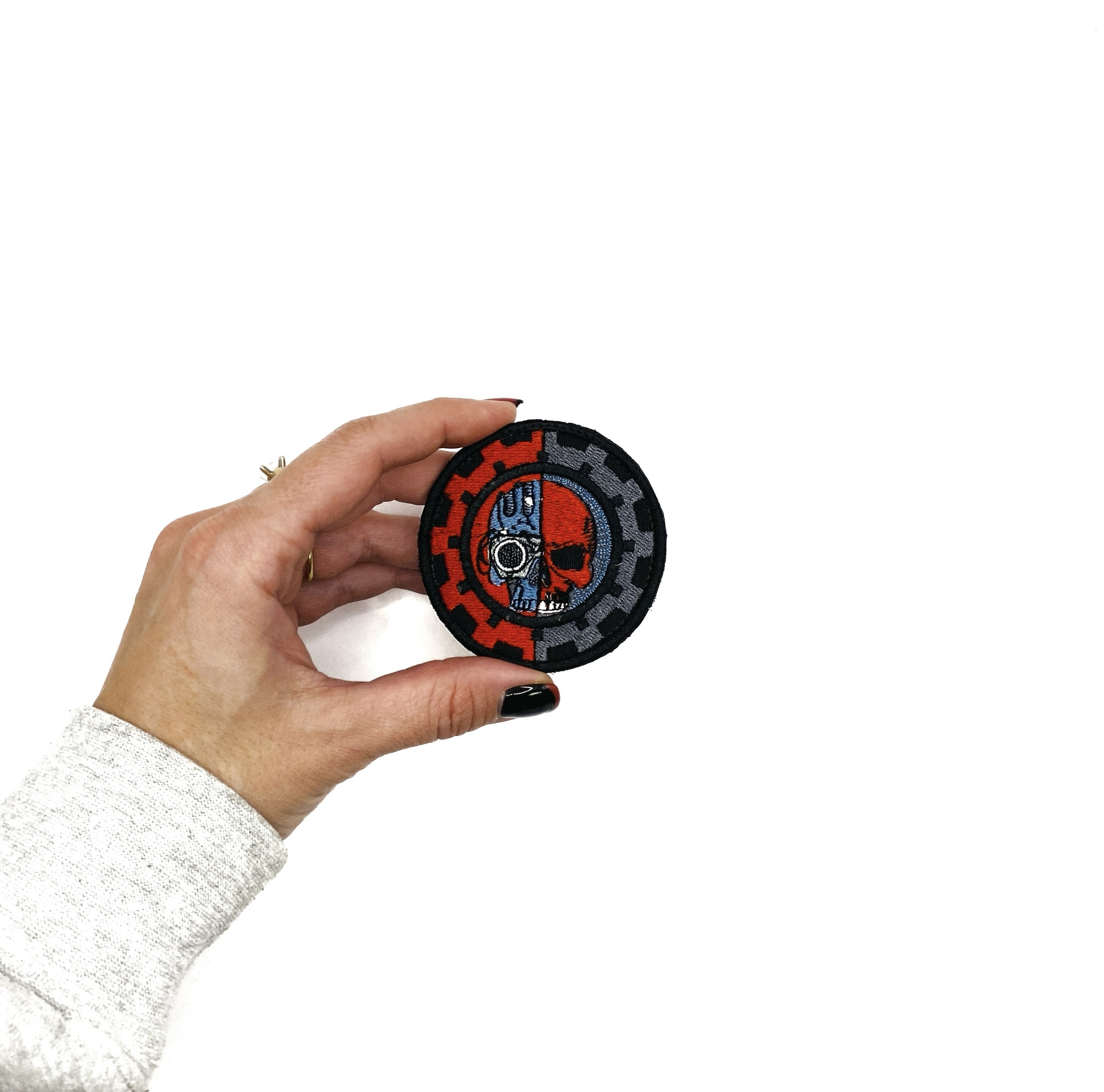 Патч Адептус механікус з червоно-чорний, гра "Warhammer"