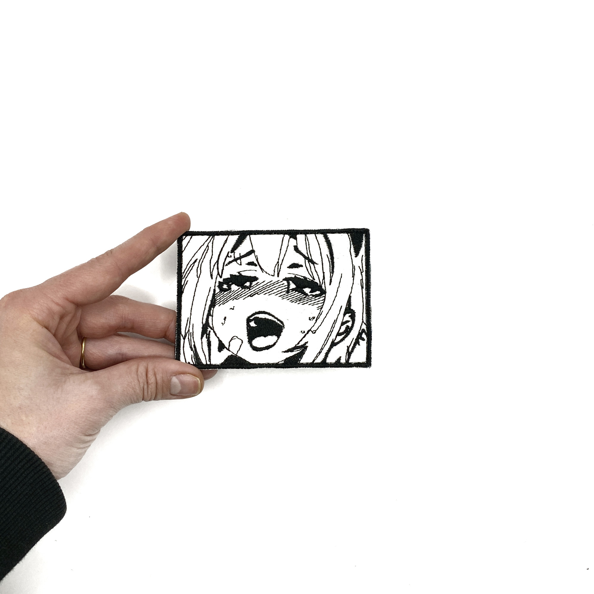 Патч Ахегао чб