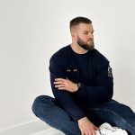 Лонгслів дефолт (Синій, XXL)