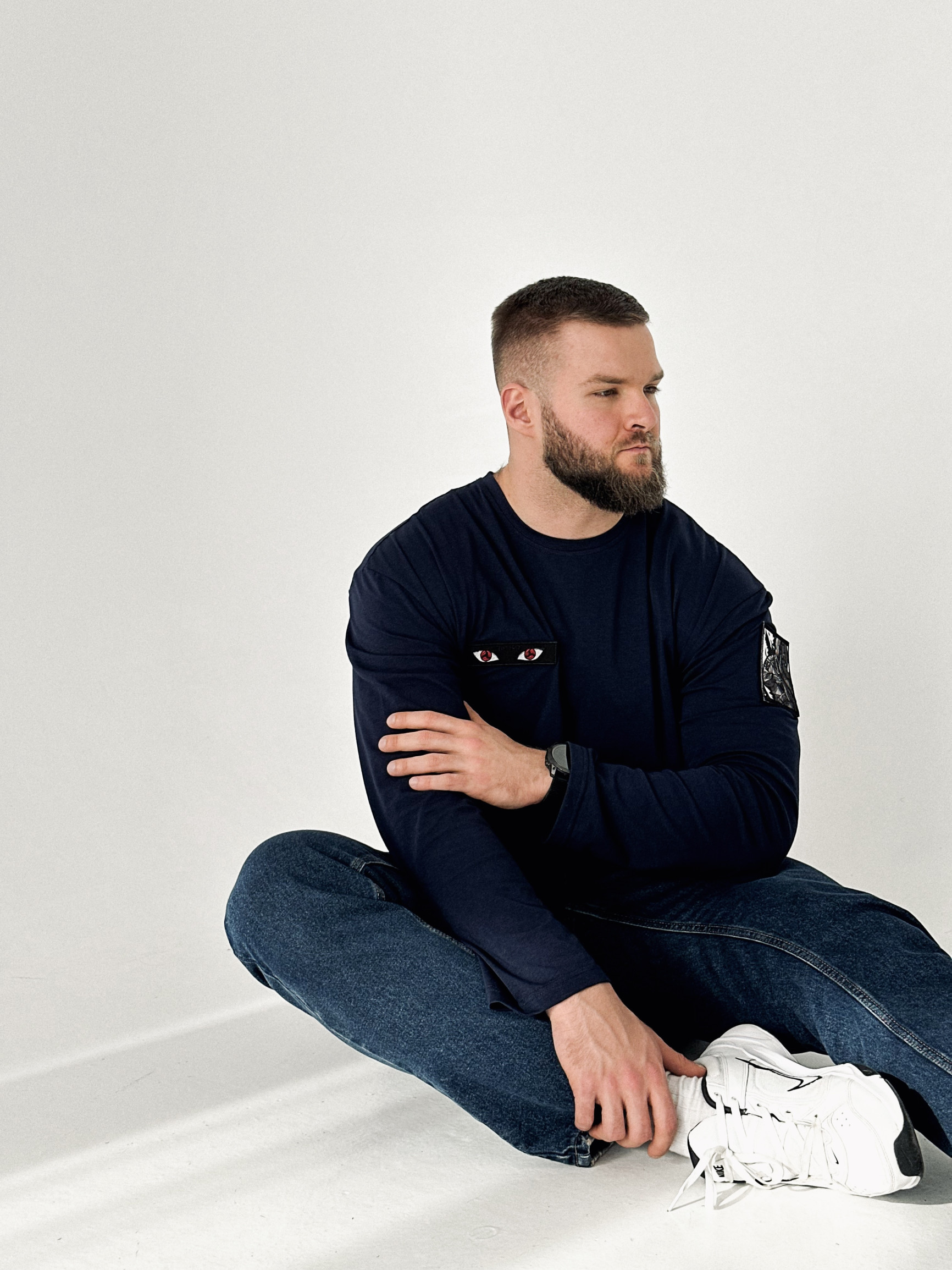 Лонгслів дефолт (Синій, XXL)