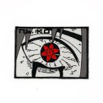 Патч Червоне око Саске ЧБ, аніме "Наруто"